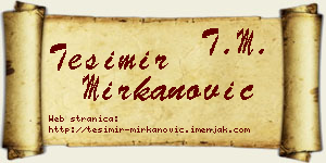 Tešimir Mirkanović vizit kartica